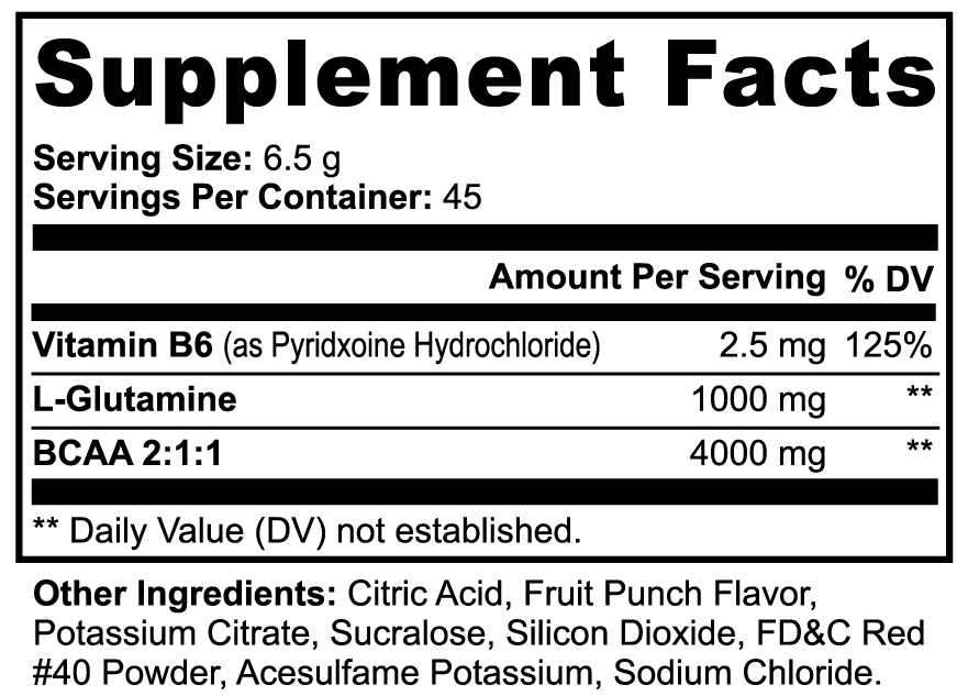 BCAA Recovery Powder (Fruit Punch)